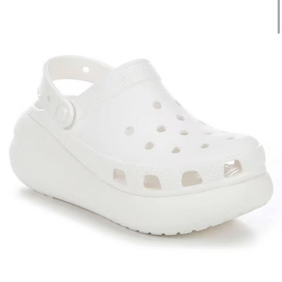 Crocs Classic Crush Platform White Unisex Mens 4 /Women’s 6 - Picture 1 of 9
